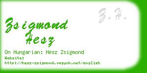 zsigmond hesz business card